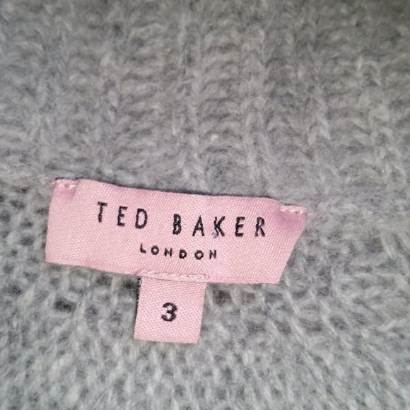 Vintage Ted Baker heather grey soft angora wool sweater - Picture 4 of 5